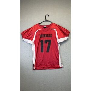 Louisville Pirates Shirt Youth XL Red Football Jersey Mesh A4 #17 V‎ Neck